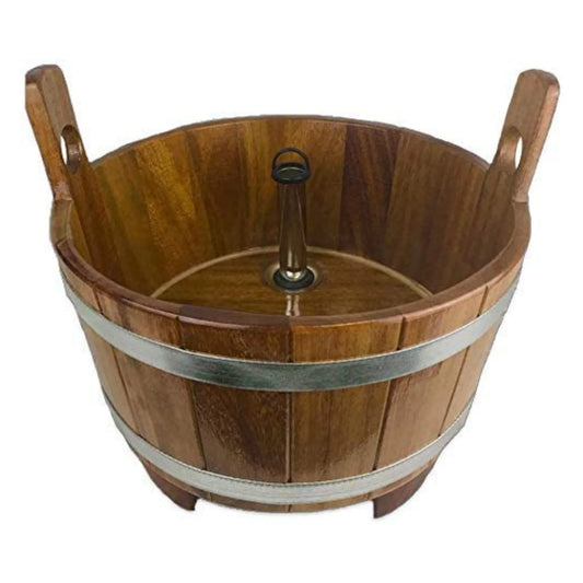 Sauna Fußbecken Kambalaholz 16 l inkl. Abfluss mit Standrohr